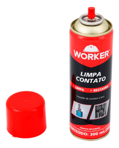 Limpa Contato Spray 300ml Worker Limpa A Seco Restaura 