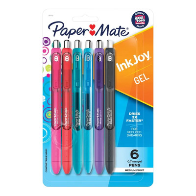 Pack X6 Inkjoy Bolígrafo, Punta Media 0.7mm, Paper Mate® Colores Surtidos | MercadoLibre