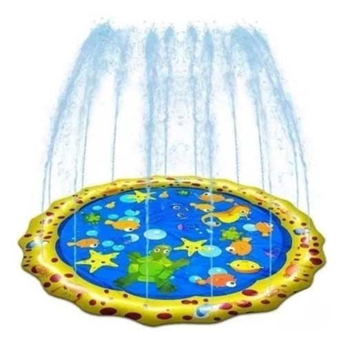 Piscina Alfombra Inflable A Chorros 137cm Para Niños Niñas 