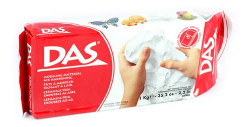 Pasta Masa Das Blanca P Modelar Cerámica Fría Sin Horno 1kg