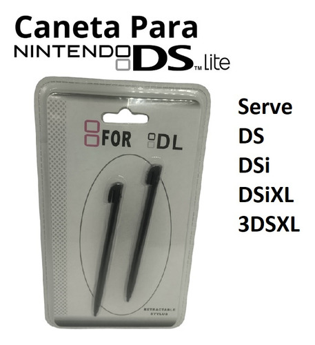 Kit 2 Canetas Stylus Nintendo Ds Lite Dsi, Dsi Xl, 3ds Xl