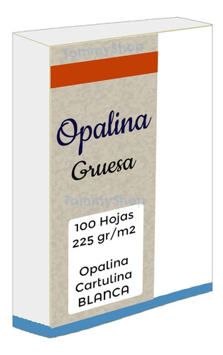 Papel Opalina Cartulina Gruesa 225g Blanca T Carta 100 Hojas