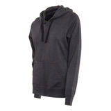 Hoodie Hurley Women Zipper Icon Solid Flee Black Heather