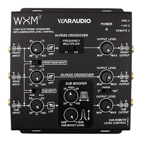 Crossover Electrónico 3 Vias War Audio Wxm3