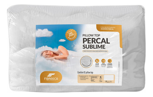 Pillow Top Percal Sublime Solteiro - Conforto