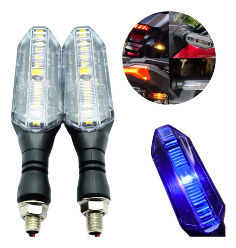 Luces Led Direccionales Motocicleta Universal Intermitentes