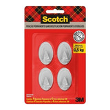 Gancho 3m Scotch Transparente Pequeno 4 Unidades