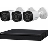 Kit Seguridad Dahua Dvr 4 + 3 Camaras 2mp 1080p Exterior