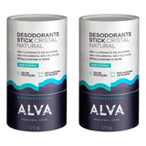 Kit Desodorante Cristal Alva Biodegradável Natural 