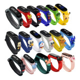 Relogio Digital Led Infantil Disney Super Herois Smartband