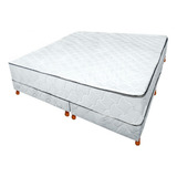 Colchón Sommier Multiflex 600 Pillow 2 Plazas 130 X 190 Color Blanco