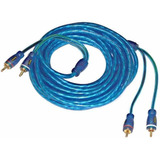 Cable Rca De 5.3 Metros 100% Cobre Enchapado En Oro De 24 K