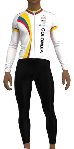 Uniforme Ciclismo Jersey Colombia 2246 + Pant Largo 