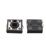 Pulsador Boton Dip Tactil Switch 12x12x7.3mm Apto Capuchones