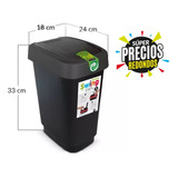 Recipiente De Residuos Doble Swing 10lts Ecoline Colombraro