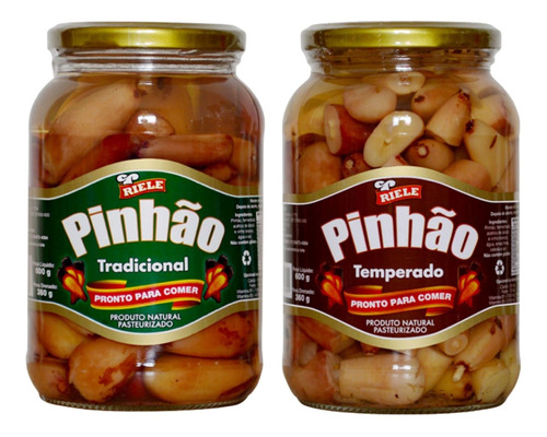 Kit Pinhão Em Conserva Cozido Tradicional Temperado 600g 2un