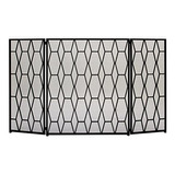 Metal Geometric Foldable Mesh Netting 3 Panel Fireplace...