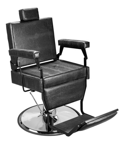Cadeira Poltrona Barbearia Salão Barber Black 