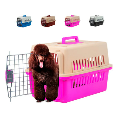 Jaula para mascotas Cuory Transportadora color rosa tamaño mediano 31x48x31cm | MercadoLibre