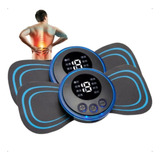 Mini Massageador Elétrico Estimulador Alivia Dor Varizes Tensão Muscular Fisioterapia 110v/220v Preto E Azul