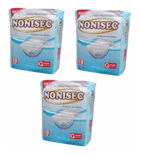 Nonisec Zaleas Descartables 3 Packs X 10 Unidades