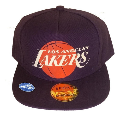 Gorra Plana Lakers Basquet Cod. #356 New Caps
