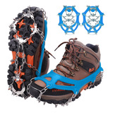 Crampones Para Zapatos Tacos De Traccion Para Hielo. Azul-l