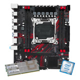 Kit Gamer Placa Mãe X99 Black Red Intel Xeon E5 2673 V3 32gb