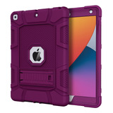 Funda Para iPad Generacion 7 8 Y 9 Resistente Color Vino