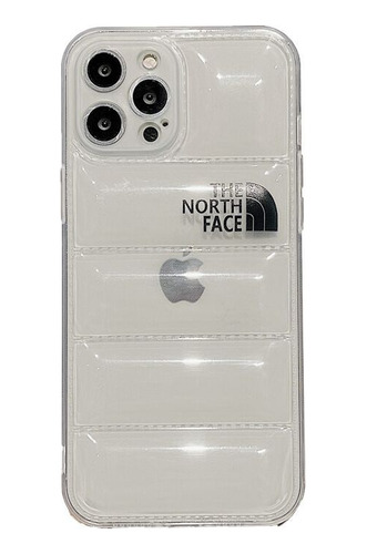 Funda North Face 3d Transparente Antiimpacto Para Ip14/13/12