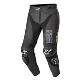 Jm Pantalon Alpinestars Track V2 Leather Cuero Pista Negro