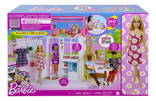 Casa De Muñeca Barbie Con Muñeca Y Accesorios- Lanús