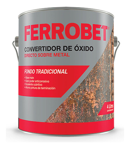 Convertidor De Oxido Ferrobet Rojo 1 Lt