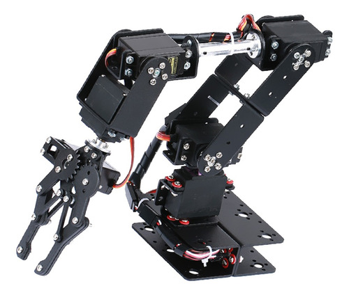 Brazo Con Garra Robot De Metal Mecanismo Dirección Mg996