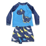 Conjunto Infantil Menino Proteção Solar Uv 50 Camisa & Short