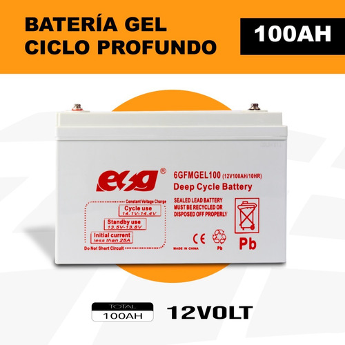 Bateria Ciclo Prof Panel Solar Ups Generador 12v 100ah 