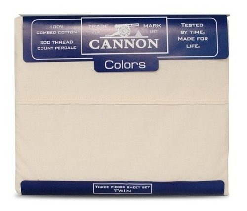 Juego De Sabanas Cannon 1 1/2 Pz Twin 200 Hilos 0,90x1,90x30