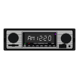 Estéreo 1din Retro Vintage Coche Con Bluetooth Aux Usb Fm