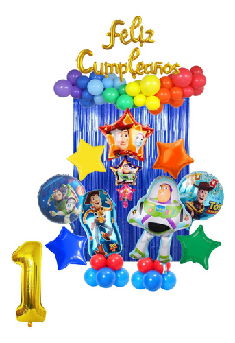 Decoracion Globos Cumpleaños Woody Buzz Lightyear Toy Story