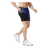 Dos Pantalone Corto Para Correr De Secado Rápido 2 En 1 Para