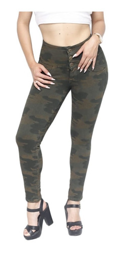 3x1 Jeans Fajero Con Botón Militar