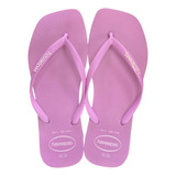 Chinelo Havaianas Slim Square Logo Pop Up Quadrada Feminina