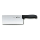 Victorinox Cuchillo Chino Para Chef Fibrox, Negro, 18 Cm Color Negro