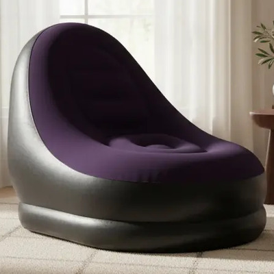 Poltrona Sofá Inflável Ultra Conforto Com Puff, Inclui Bomba | Frete grátis