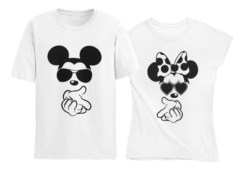 Playeras Dúo Pareja Para Novios  Minie Mickey Mouse. 