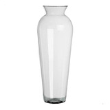 Vaso Milão Grande Vidro Alto Ø17x58cm Transparente Decoração