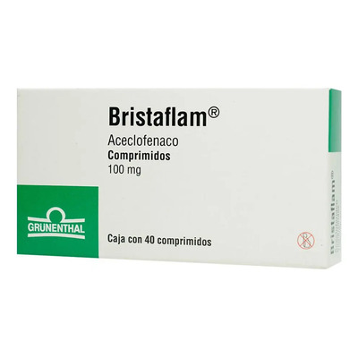 Bristaflam Comprimido 100 Mg, 40 Comprimidos | Meses sin interés