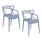Jogo Cadeira Allegra Pp Azul Caribe Rivatti - 2 Unidades