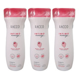 Kit 3 Sabonete Líquido Íntimo Feminino Morango 210ml Racco