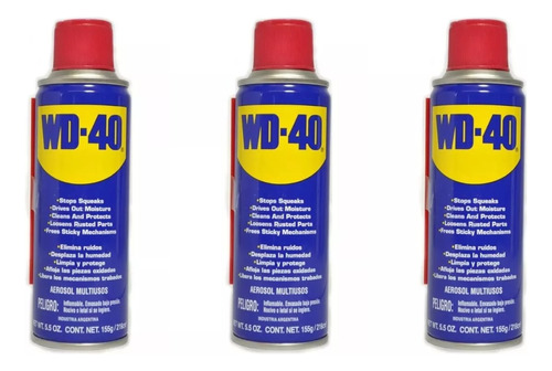 Wd-40 Lubricante Limpiante Antioxidante Antihumedad 216cc X3